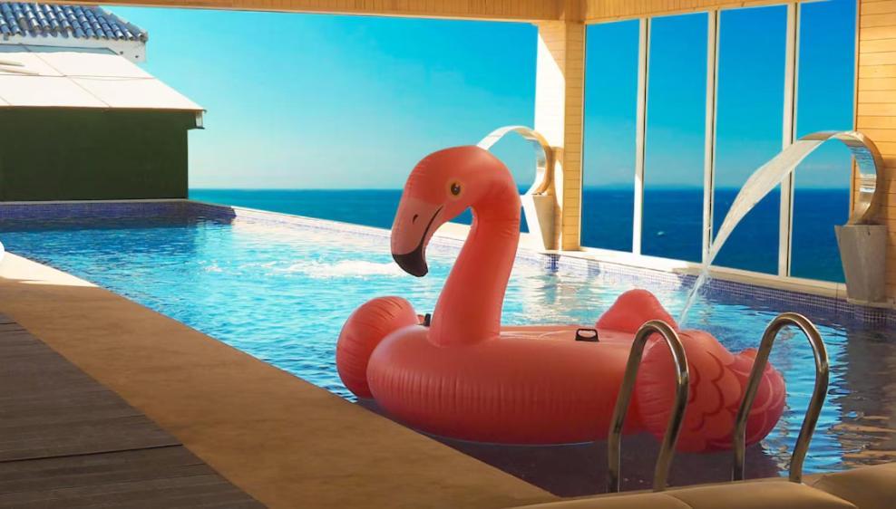 Mandarin Palace Hotel & Spa 丹吉尔 外观 照片 A flamingo float